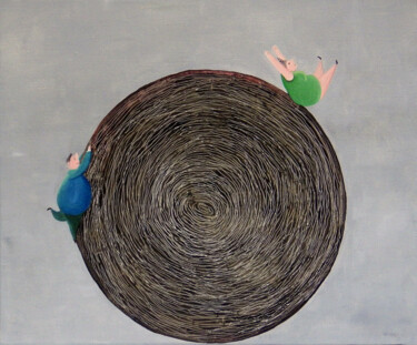 Картина под названием "Glissando" - Bruno Aimetti, Подлинное произведение искусства, Масло Установлен на Деревянная рама для…