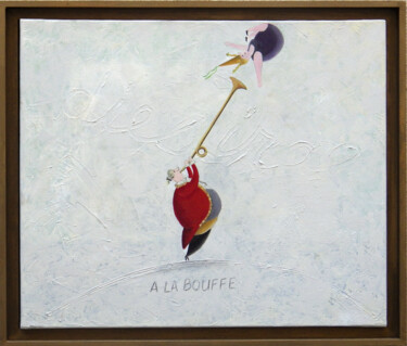 Картина под названием "Le dîner de madame…" - Bruno Aimetti, Подлинное произведение искусства, Масло