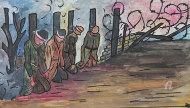 Pintura titulada "Peloton d'exécution" por Bruno Barbier, Obra de arte original, Acrílico