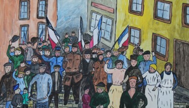 Painting titled "Libération" by Bruno Barbier, Original Artwork, Acrylic