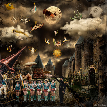 Digital Arts titled "Voyage de la Cité à…" by Bruno Béghin, Original Artwork, Photo Montage