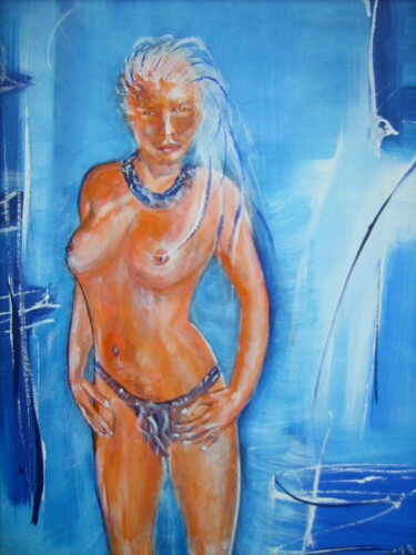 Painting titled "Amantia" by Bruno Briatte, Original Artwork, Oil