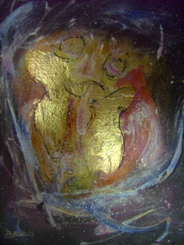 Peinture intitulée "Les mains de l'Aube" par Bruno Briatte, Œuvre d'art originale, Huile