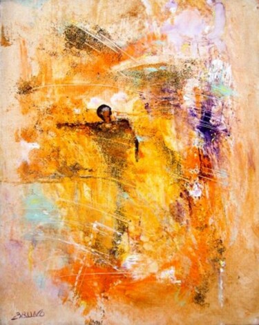 Painting titled "La quête inconscien…" by Bruno Briatte, Original Artwork, Oil