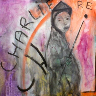 Painting titled "CHARLIE RE" by Bruno Briatte, Original Artwork, Acrylic