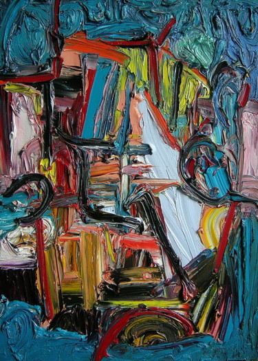 Painting titled "COMPOSITION ABSTRAI…" by Bruno Cantais, Original Artwork