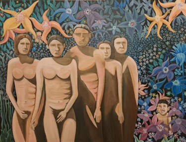Peinture intitulée "La Cécité" par Bruno Ducrot, Œuvre d'art originale, Huile Monté sur Châssis en bois