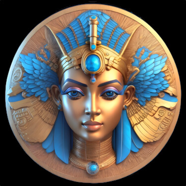 Digital Arts titled "Egyptian Goddess" by Bruno Dujardin, Original Artwork, AI generated image