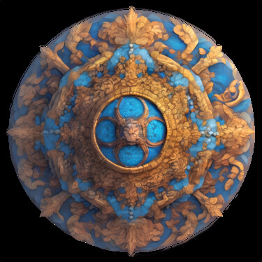 Arts numériques intitulée "Mandala 01" par Bruno Dujardin, Œuvre d'art originale, Image générée par l'IA