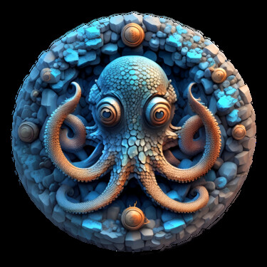 Digital Arts titled "Octopus 01" by Bruno Dujardin, Original Artwork, AI generated image