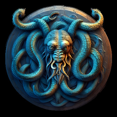 Digital Arts titled "Kraken 01" by Bruno Dujardin, Original Artwork, AI generated image