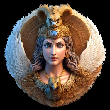 Arts numériques intitulée "Athena 01" par Bruno Dujardin, Œuvre d'art originale, Image générée par l'IA