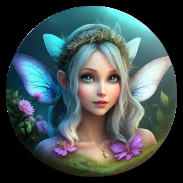 Digital Arts titled "Fairy Pixie 02" by Bruno Dujardin, Original Artwork, AI generated image