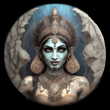 Arts numériques intitulée "Indian Goddess Pixi…" par Bruno Dujardin, Œuvre d'art originale, Image générée par l'IA