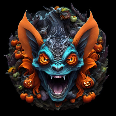 Arts numériques intitulée "Halloween Creature…" par Bruno Dujardin, Œuvre d'art originale, Image générée par l'IA