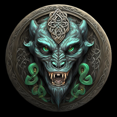 Digital Arts titled "Celtic Monster T 03" by Bruno Dujardin, Original Artwork, AI generated image