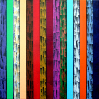 Painting titled "15 couleurs #artist…" by Bruno Dumont, Original Artwork, Acrylic