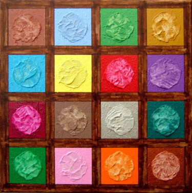 Peinture intitulée "16 pigment boxes #a…" par Bruno Dumont, Œuvre d'art originale, Acrylique