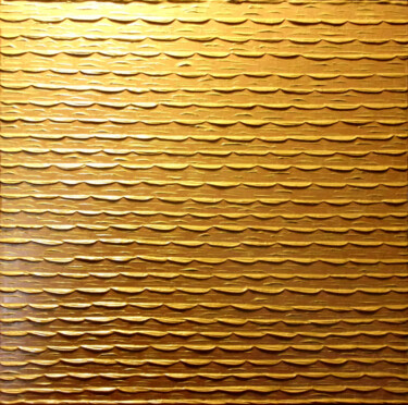 Peinture intitulée "gold sea" par Bruno Dumont, Œuvre d'art originale, Acrylique