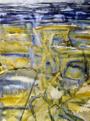 Peinture intitulée "plage découverte 1" par Bruno Dumont, Œuvre d'art originale, Huile