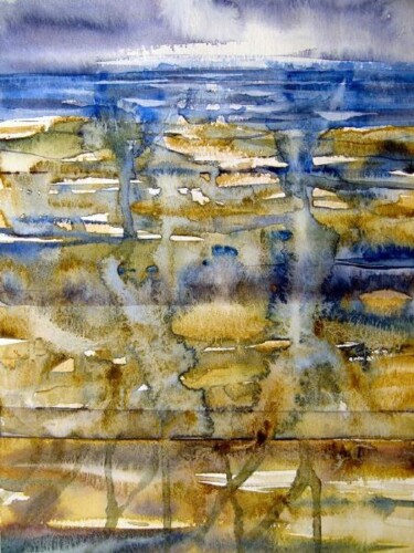 Peinture intitulée "plage découverte 3" par Bruno Dumont, Œuvre d'art originale, Huile