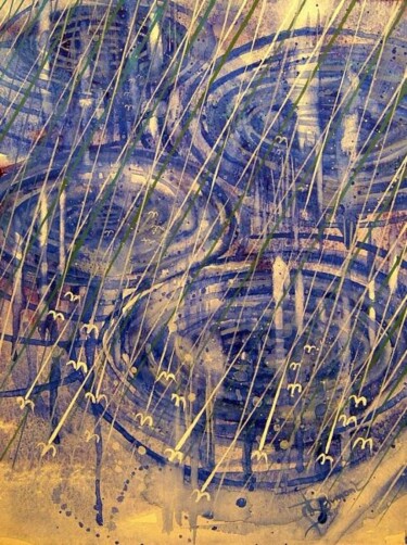 Pintura intitulada "impression humide 2" por Bruno Dumont, Obras de arte originais, Óleo