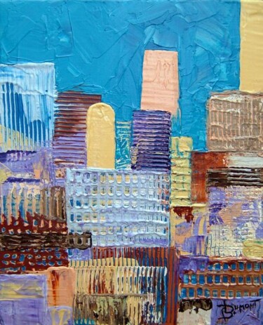 绘画 标题为“city 3” 由Bruno Dumont, 原创艺术品, 油