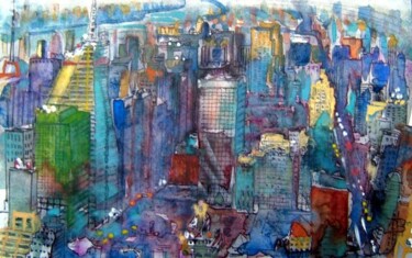 Painting titled "new-york 1" by Bruno Dumont, Original Artwork