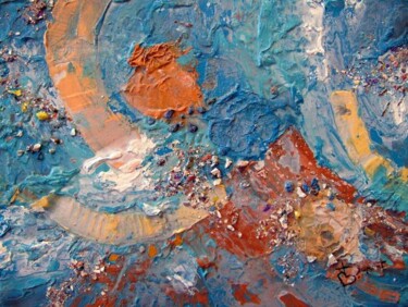 Картина под названием "blue abstraction 4" - Bruno Dumont, Подлинное произведение искусства, Масло