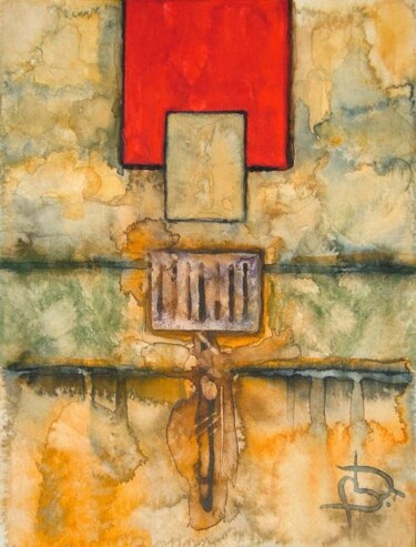 Peinture intitulée "composition 6" par Bruno Dumont, Œuvre d'art originale, Huile