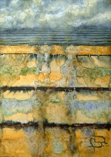 Peinture intitulée "plage découverte 4" par Bruno Dumont, Œuvre d'art originale, Huile