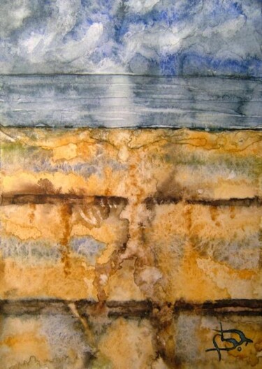 Peinture intitulée "plage découverte 6" par Bruno Dumont, Œuvre d'art originale, Huile