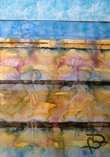 Peinture intitulée "plage découverte 9" par Bruno Dumont, Œuvre d'art originale, Huile