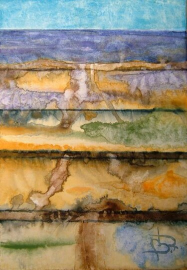 Peinture intitulée "plage découverte 10" par Bruno Dumont, Œuvre d'art originale, Huile