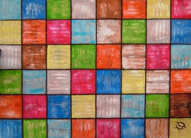 Картина под названием "containers 2" - Bruno Dumont, Подлинное произведение искусства, Масло