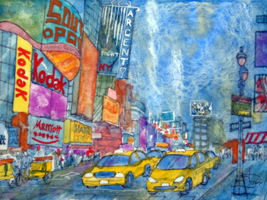 Painting titled "TIMES SQUARE 02" by Bruno Dumont, Original Artwork