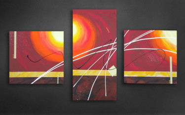 Peinture intitulée "Soleils" par Bruno Abstract Art, Œuvre d'art originale, Acrylique