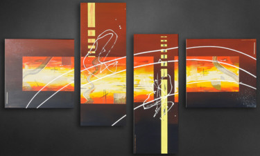 Peinture intitulée "Firebok" par Bruno Abstract Art, Œuvre d'art originale, Acrylique
