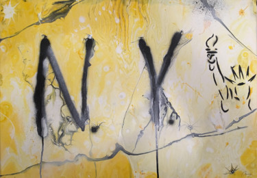 Malerei mit dem Titel "NY" von Bruno Abstract Art, Original-Kunstwerk, Acryl
