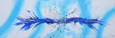 Картина под названием "Bluewhite" - Bruno Abstract Art, Подлинное произведение искусства, Акрил