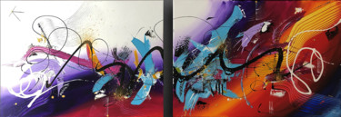 Malerei mit dem Titel "Lifecolor" von Bruno Abstract Art, Original-Kunstwerk, Acryl