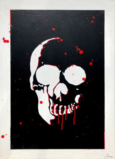 Painting titled "Skullblood" by Bruno Abstract Art, Original Artwork, Acrylic