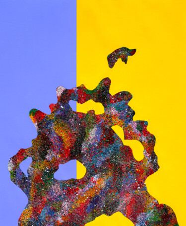 Malerei mit dem Titel "Propulsion in the a…" von Bruno Gouyet, Original-Kunstwerk, Acryl