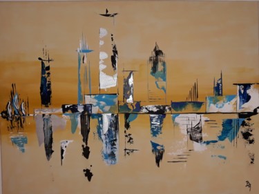 Peinture intitulée ""Dubaï"" par Bruno Guisset, Œuvre d'art originale, Acrylique