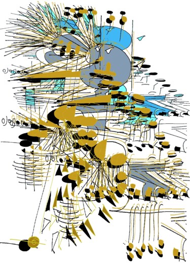 图画 标题为“ecriture rythmique” 由Bruno Keip, 原创艺术品