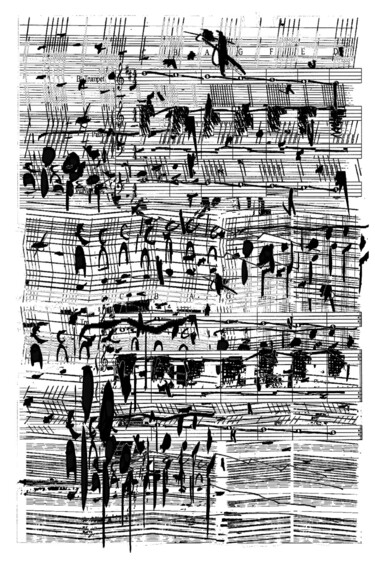 Disegno intitolato "partition" da Bruno Keip, Opera d'arte originale