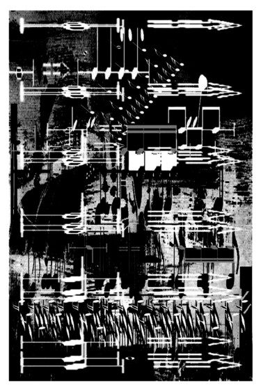 Tekening getiteld "partition" door Bruno Keip, Origineel Kunstwerk