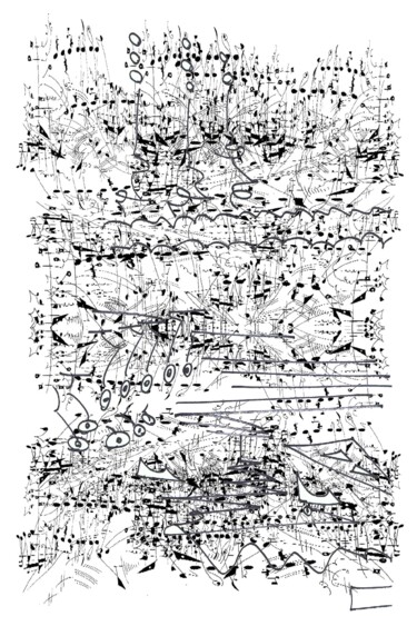 Drawing titled "partition" by Bruno Keip, Original Artwork