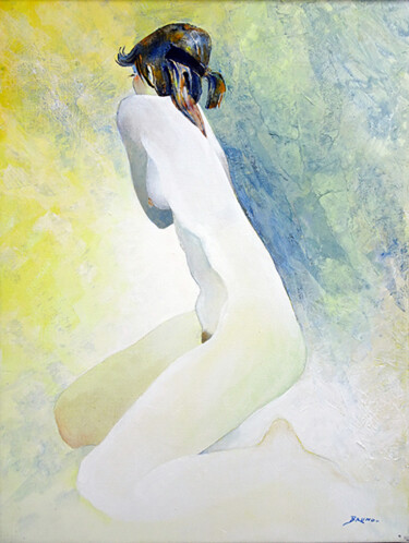 Malerei mit dem Titel "Alba" von Bruno Le Sourd, Original-Kunstwerk, Acryl