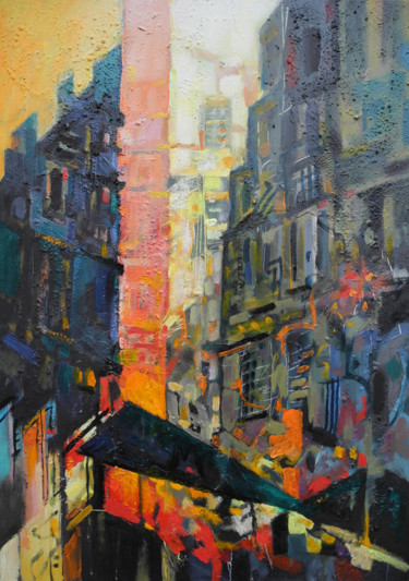 Peinture intitulée "CALLE OSCURA Sévill…" par Bruno Le Sourd, Œuvre d'art originale